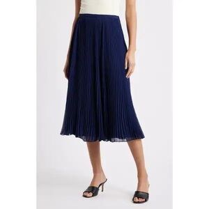 Reformation NEW Kella Pleated Skirt in Navy 4